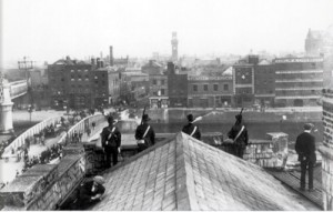 Irish Citizen Army Members on Roof of Liberty Hall