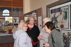 Left to Right: Mary Enright, Mary Hunter, Tess Flynn and Bernie Murphy at the launch of the Exhibition. The Tapestry will be on display until March 26th. Admission Free.